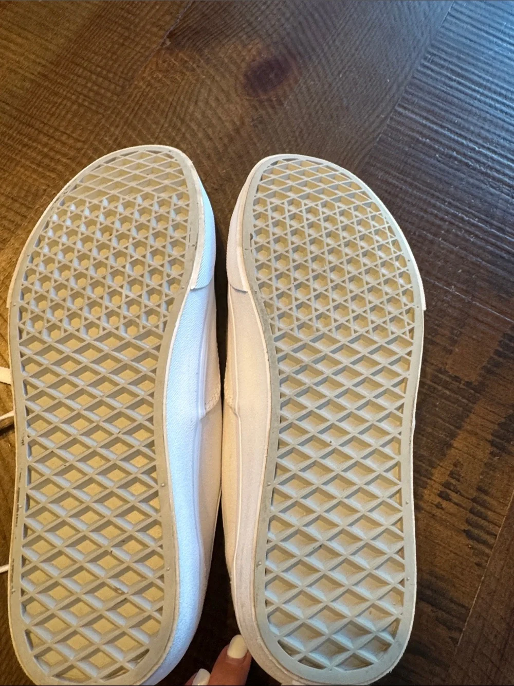 Vans White Canvas Low-Top Sneakers - Classic Lace-Up